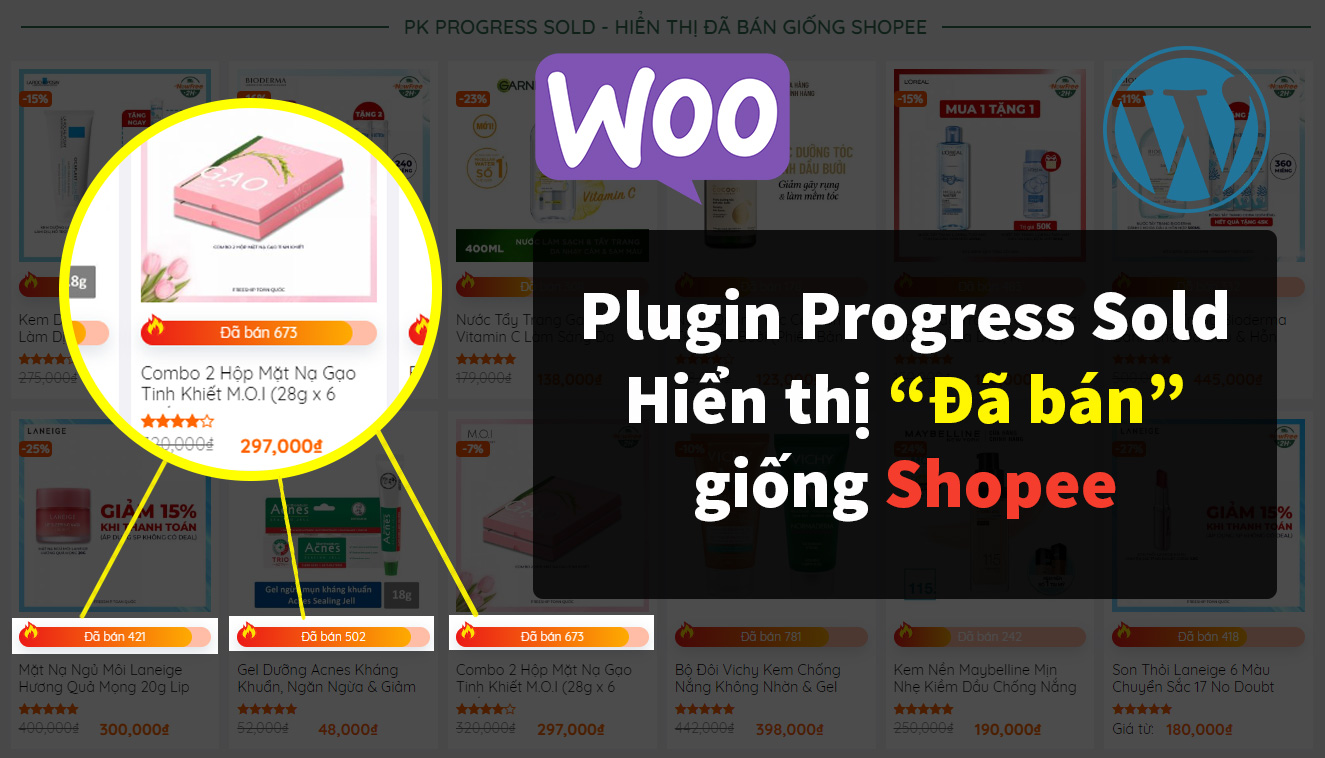 Plugin Progress Sold – Hiển thị số lượng “Đã bán” giống Shopee cho WooCommerce