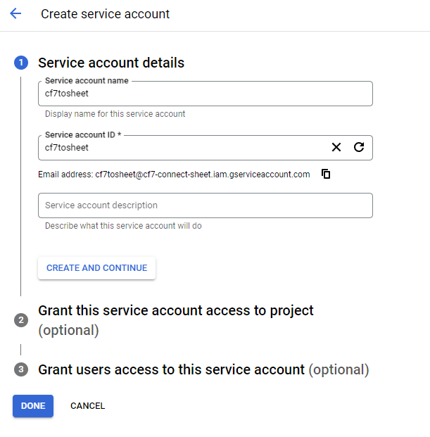 Service account name